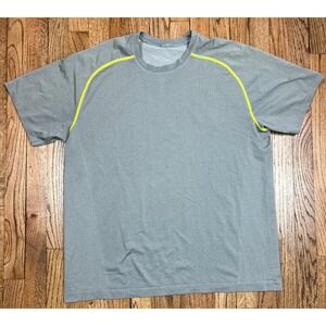 Lululemon Metal Vent Tech Short Sleeve Performance Shirt Gray Men's Size 2XL